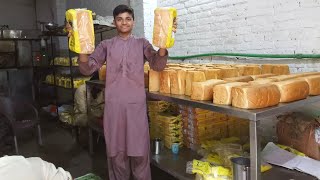 How to make bread  Bakery Bread Making  Complete Process  hasnain vlogs [upl. by Coy509]