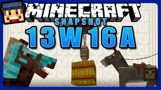 Minecraft Snapshot 13w16a Review  Tutorial  Pferde Teppiche amp Hängebrücken [upl. by Milon]