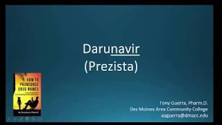 CC How to Pronounce darunavir Prezista Backbuilding Pharmacology [upl. by Pease]