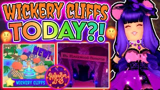 WICKERY CLIFFS COMING TODAY🤞ROYALLOWEEN UPDATES GIVEAWAY amp DORM DECOR ROBLOX Royale High Campus 3 [upl. by Enaile]