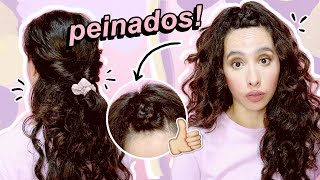 PEINADOS PARA CABELLO RIZADO Y ONDULADO 😎 [upl. by Asiled]