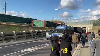 La polizia evita contatti tra tifosi dopo Cesena Ancona Matelica [upl. by Synned510]