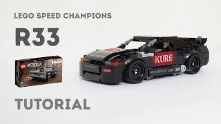 Tutorial  Kure R33 GTR JGTC  Lego Speed Champions 76912 Charger Alternate Build Instructions [upl. by Nilo586]