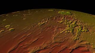 Topographic Mars Globe 720p [upl. by Ailuj]