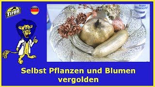 Selbst Pflanzen amp Blumen vergolden  versilbern  Galvanoplastik selbst gemacht [upl. by Itnaihc258]