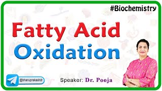 Fatty AcidOxidation  Beta oxidation of fatty acids and Aplha oxidation  Biochemistry [upl. by Carbo307]