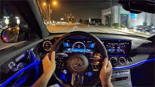 2021 MercedesAMG E63 S 4Matic Sedan POV Night Drive 3D AudioASMR [upl. by Anade940]