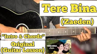 Tere Bina  Zaeden  Guitar Lesson  Plucking amp Chords  Acoustic [upl. by Ocisnarf]