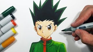 Tutorial How To Draw Gon Freecs from Hunter X Hunter  Step By Step [upl. by Abigael]