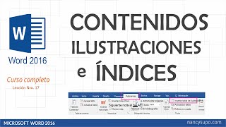 17 TABLAS CONTENIDOS ILUSTRACIONES E ÍNDICES [upl. by Baerman]