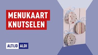 DIY een menukaart knutselen voor Kerst  Altijd ALDI [upl. by Iah79]