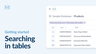 Searching in tables  Metabase tutorial [upl. by Prichard726]