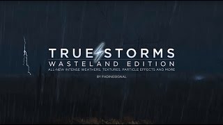 True Storms Wasteland Edition Fallout 4 Weather  Rain Mod [upl. by Plume]