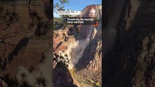 Sounded Like Thunder Trail Closed After Rockslide in Zion NP  AccuWeather [upl. by Varin]