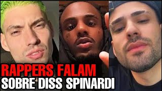 RAPPERS FALAM SOBRE DISS DE SPINARDI FILIPE RETJHONY DEREK [upl. by Aiyn688]