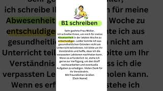 B1 Prüfung schreiben telc ösd Goethe 🇩🇪 deutschlernen learngerman germanlanguage schreiben [upl. by Rudiger]