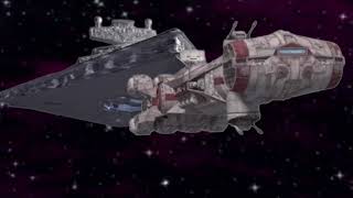 Corellian corvette vs Star destroyer Star Wars U571 parody [upl. by Pitt]