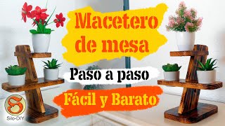 👉Maceteros de madera⭐Estantes para plantasComo se hace🧑 [upl. by Lahsiv]