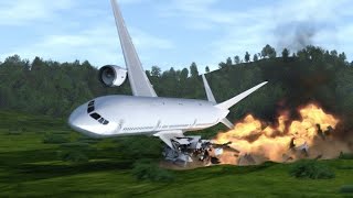 Plane Crash Simulation also from Inside [upl. by Ahsinwad]