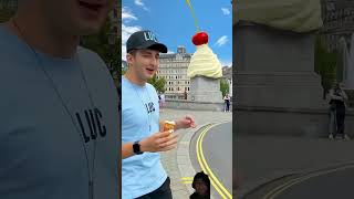 Drop My Ice Cream magic challenge icecream funny prank visualeffects tiktoktrending cherry [upl. by Ydissac]