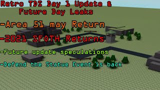 Area 51 and SFOTH are coming back Retro TDS Day 1 Update Overview and leak theories Roblox [upl. by Gnet753]