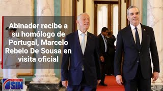 Abinader recibe a su homólogo de Portugal en el Palacio Nacional [upl. by Eseela]