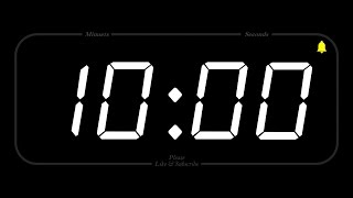 10 MINUET  TIMER amp ALARM  Full HD  COUNTDOWN [upl. by Aicemat]