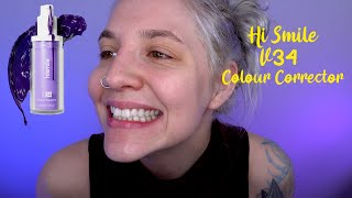 Hismile V34 Colour Corrector Serum amp Foam Review  Week long test  Teeth whitening at home [upl. by Tevlev]