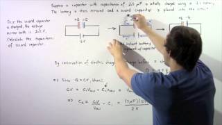 Capacitors in Circuit Example  3 [upl. by Fassold]