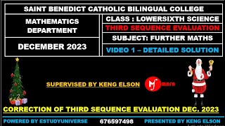 F MATHS THIRD SEQUENCE Q1 SOLUTION [upl. by Ysset]