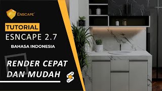 TUTORIAL ENSCAPE 27 RENDER CEPAT DAN MUDAH BAHASA INDONESIA [upl. by Fayre498]