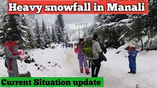 Manali snowfall current Situation update on 01 December 2023 Snowfall in Atal TunnelSissuampKoksar [upl. by Yrad]