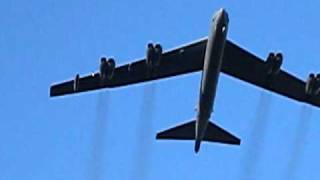 B52 flyover of 2010 Independence Bowl Air Force vs Georgia Tech [upl. by Dammahom]