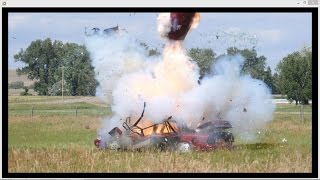 9 Brick Sparkler Bomb Demolishes Car [upl. by Edlihtam451]