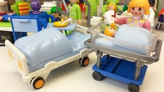 Krankenzimmer mit Babybett 6660 Playmobil Kinderklinik auspacken seratus1 [upl. by Noiek343]