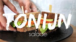 BROODJE VEGAN TONIJNSALADE  KIKKERERWTEN  MET AVOCADO  Lets Vegan [upl. by Greenleaf398]