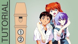 Neon Genesis Evangelion Theme Song  Recorder Flute Tutorial [upl. by Eiramave]