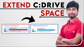 C Drive Ke Size Ko Kaise Badhaye  How To Extend C Drive In Windows 1087 [upl. by Persons36]