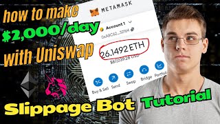 Uniswap Slippage Bot Guide for Beginners  Earn 2558 Profit  Slippage Bot Tutorial With Ethereum [upl. by Popele744]