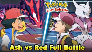 Ash Vs Red full Battle in hindi  Eternatus vs Mewtwo X 6v6 Battle Red vs Ash full Episode [upl. by Itnahs]