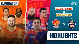 Gujarat Giants VS India Capitals  Eliminator Highlights Match  Legends League cricket 2023 [upl. by Frohman428]