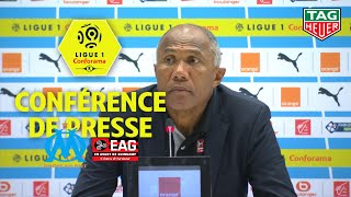 Conférence de presse Olympique de Marseille  EA Guingamp 40  201819 [upl. by Nolyag]