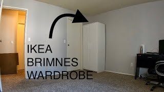 IKEA BRIMNES WARDROBE 2 DOORS ASSEMBLY [upl. by Aliuqa]