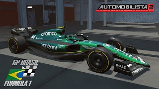 ► AUTOMOBILISTA 2 ◄ SKIN F1 2023  INTERLAGOS  TRIPLE MONITOR [upl. by Marcille910]