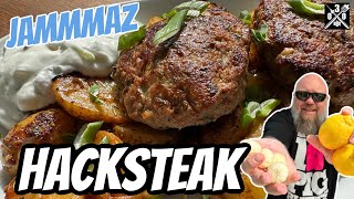 Jammmaz Hacksteak a la Griechenland mit Zitronenkartoffeln  030 BBQ [upl. by Crespi]