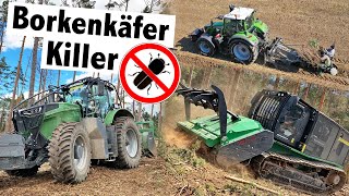 Prinoth Raptor 500 und Fendt 1042 mit AHWI Forstmulcher  Aufforsten mit Steinwendner Agrar Service [upl. by Aciretahs]