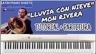 🎹 Lluvia con Nieve  Mon Rivera 🎹  Partitura  Pista  MIDI [upl. by Rector]