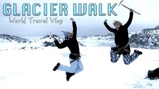 EPIC Glacier hike  ICELAND  World Travel Vlog [upl. by Ymmac]