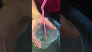 Blowing bubbles into Bromothymol Blue with Water  73 Metabolic Reactions Lesson 12 [upl. by Ahsiryt]