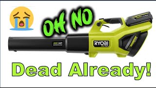 Ryobi 40v leaf blower failure 700 CFM what happened [upl. by Ellinej]